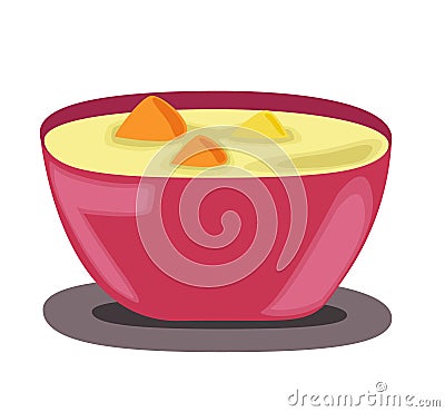 Vegetable soup Vector Illustration