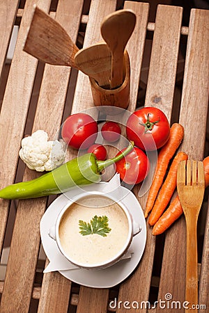 Vegetable soup Stock Photo