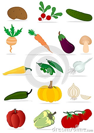 Vegetables Vector Illustration