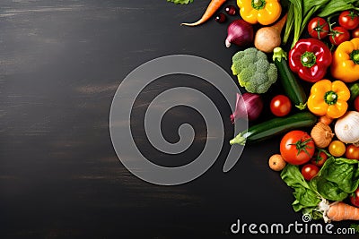 vegetables background large copy space - stock picture backdrop Stock Photo