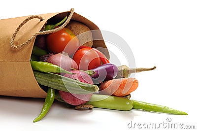 Vegetables bag Stock Photo