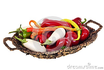 Vegetables in basket Stock Photo