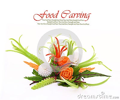 Vegetables carving Stock Photo