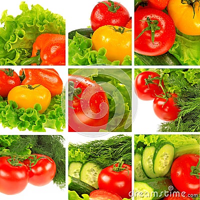 Vegetables collage Stock Photo