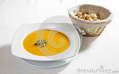 Vegetables cream soup Stock Photo