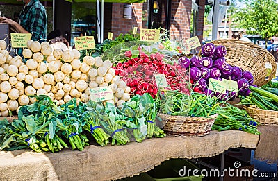 Vegetables at farmers market Stock Photo