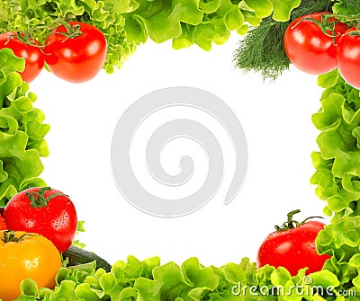 Vegetables frame Stock Photo