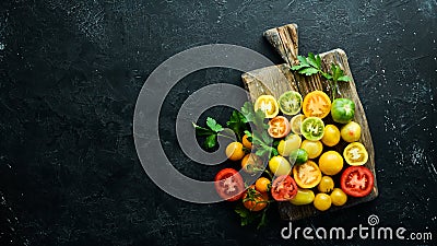 Vegetables. Fresh colored tomatoes Stock Photo