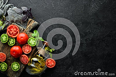 Vegetables. Fresh colored tomatoes Stock Photo
