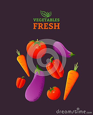 Vegetables fresh vector Vector Illustration