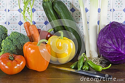 Vegetables in the kitchen Stock Photo