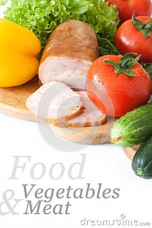 Vegetables & meat Stock Photo