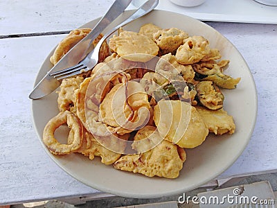 Vegetables pakoda. Indian cuisine Stock Photo