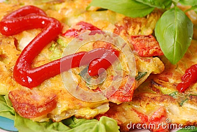 Vegetables pancakes with cabbage Stock Photo