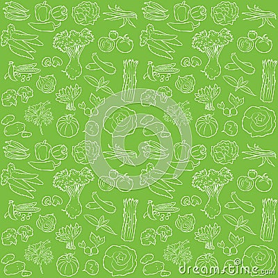 Vegetables pattern Vector Illustration