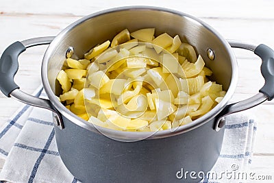 Vegetables for preparing salad for the winter. Home preparation, canning. Step by step Stock Photo