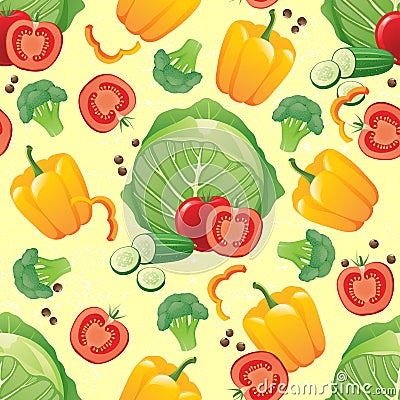 Vegetables seamless Vector Illustration