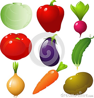 Vegetables set Vector Illustration