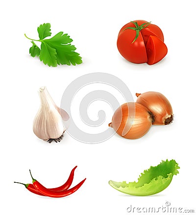 Vegetables set Vector Illustration