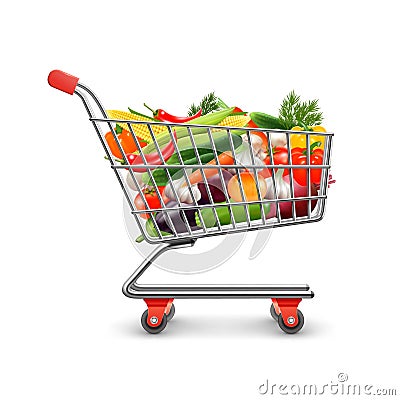 Vegetables Shopping Concept Vector Illustration