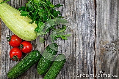 Vegetables on wood. Bio Healthy food, Organic vegetables on wood Stock Photo