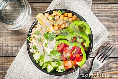 Vegetarian buddha bowl Stock Photo