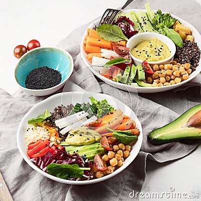 Vegetarian buddha bowl Stock Photo