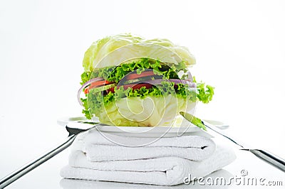 Vegetarian burger Stock Photo