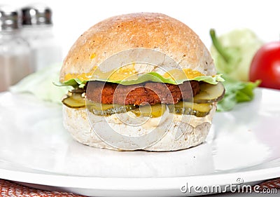 Vegetarian burger Stock Photo