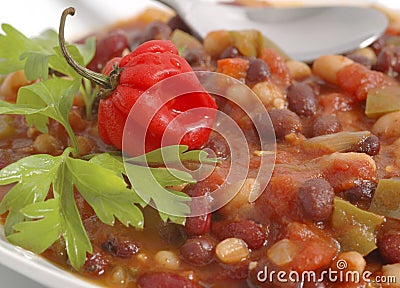 Vegetarian Chili Stock Photo