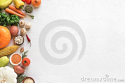 Vegetarian cooking background Stock Photo