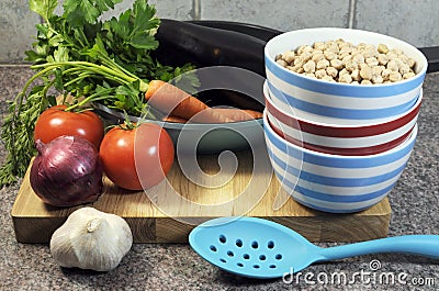 Vegetarian cooking concept Stock Photo