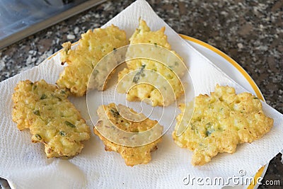 Crispy vegetarian fritters Stock Photo