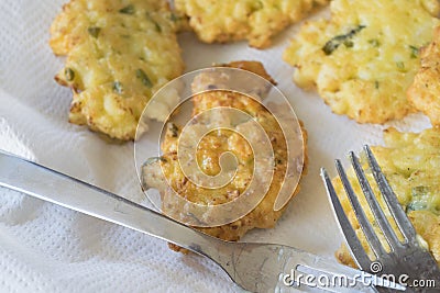 Crispy vegetarian fritters Stock Photo