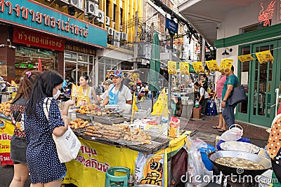 Vegetarian Festival (J Festival) In Thailand at Yaowarat Bangkok China town 14 October 2023. Bangkok, THAILAND Editorial Stock Photo