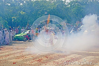 The Vegetarian Festival in thailand Editorial Stock Photo