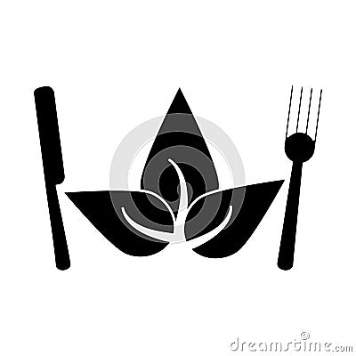 Vegetarian food diet health pictogram Vector Illustration