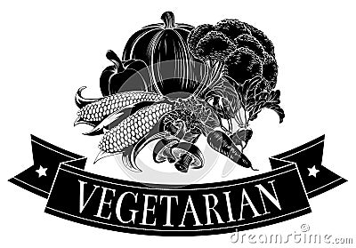 Vegetarian food icon Vector Illustration