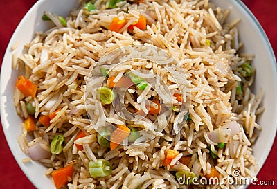 Vegetarian fried rice Stock Photo