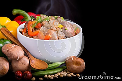 Vegetarian fried rice Stock Photo