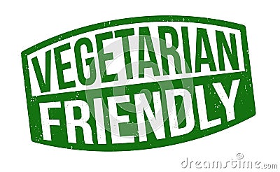 Vegetarian friendly sign or stamp Vector Illustration