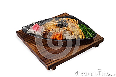 Vegetarian Japanese Udon Noodle salad Stock Photo