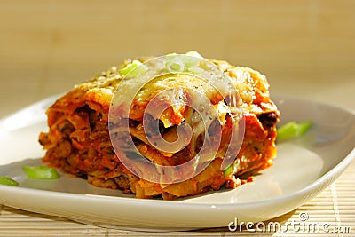 Vegetarian lasagna Stock Photo