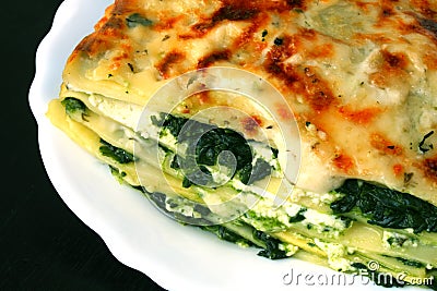 Vegetarian lasagna Stock Photo