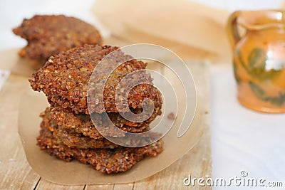 Vegetarian patty with buckwheat Stock Photo