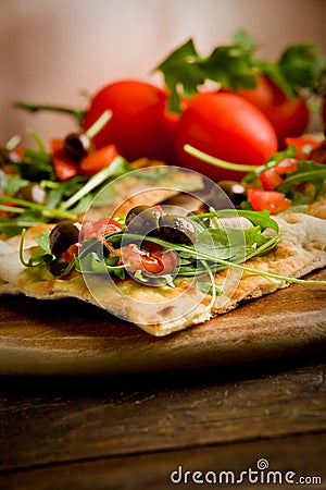 Vegetarian Pizza Stock Photo