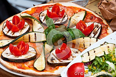 Vegetarian pizza Stock Photo