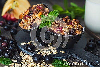 Vegetarian protein muffins pre and/or post workouts Stock Photo