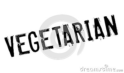 Vegetarian rubber stamp Stock Photo