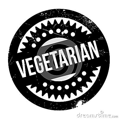 Vegetarian rubber stamp Vector Illustration